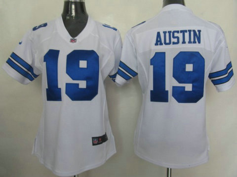 Womens Dallas Cowboys 19 Austin Nike White Game NFL Jerseyss